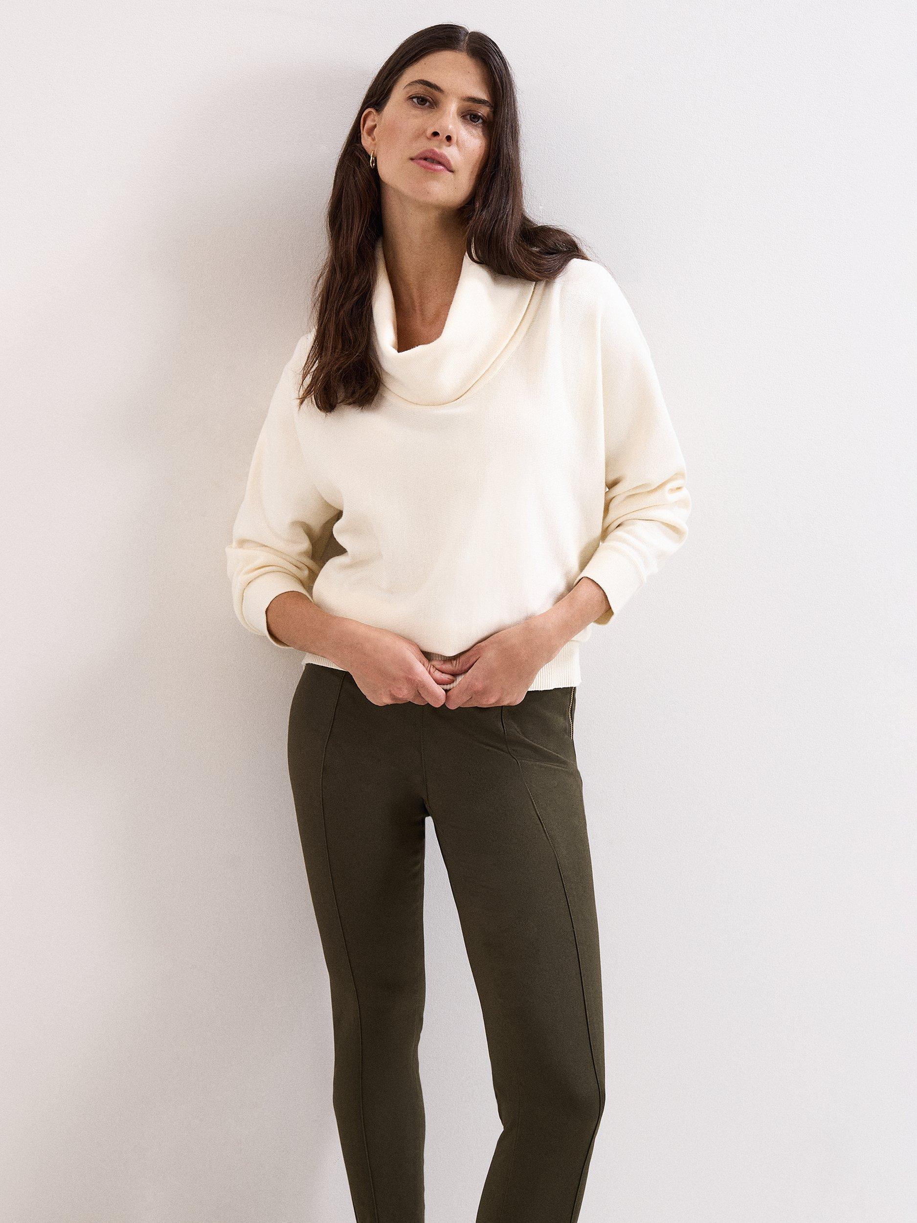 Product image 7 of 8, which shows Phase Eight Amina Skinny Trousers, Khaki, 8