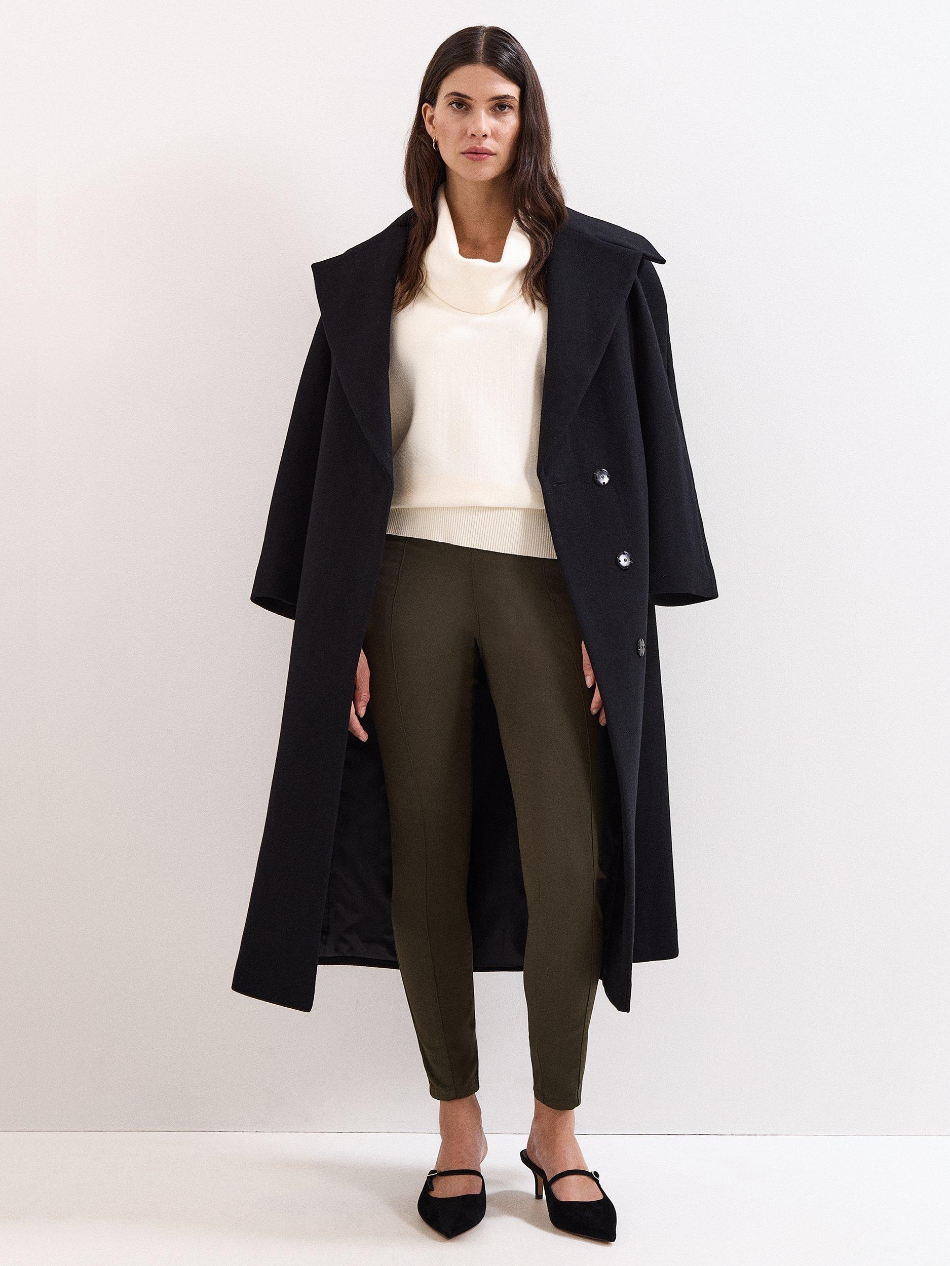 Product image 8 of 8, which shows Phase Eight Amina Skinny Trousers, Khaki, 8
