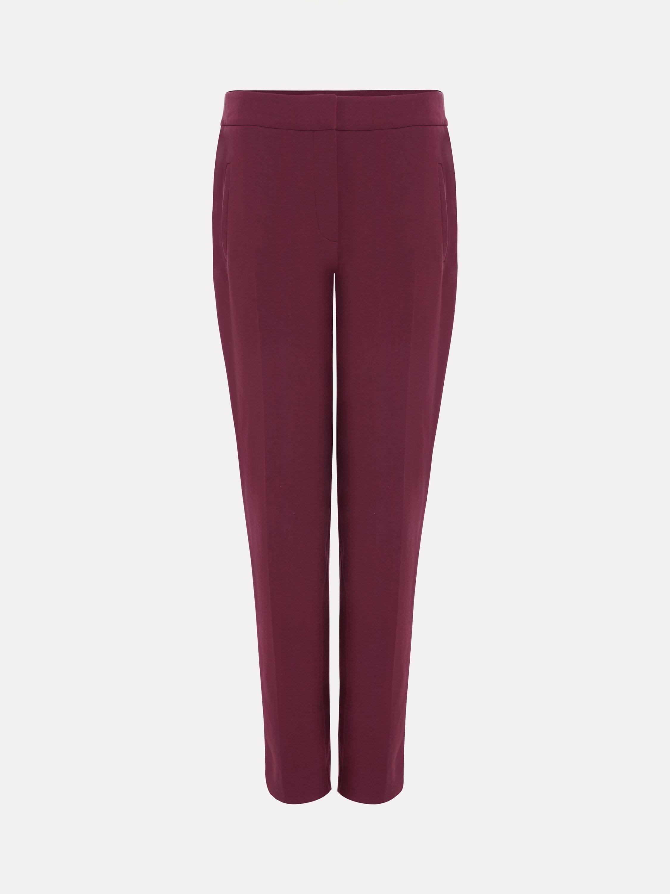 Product image 5 of 7, which shows Phase Eight Fara Suit Trousers, Burgundy, 8
