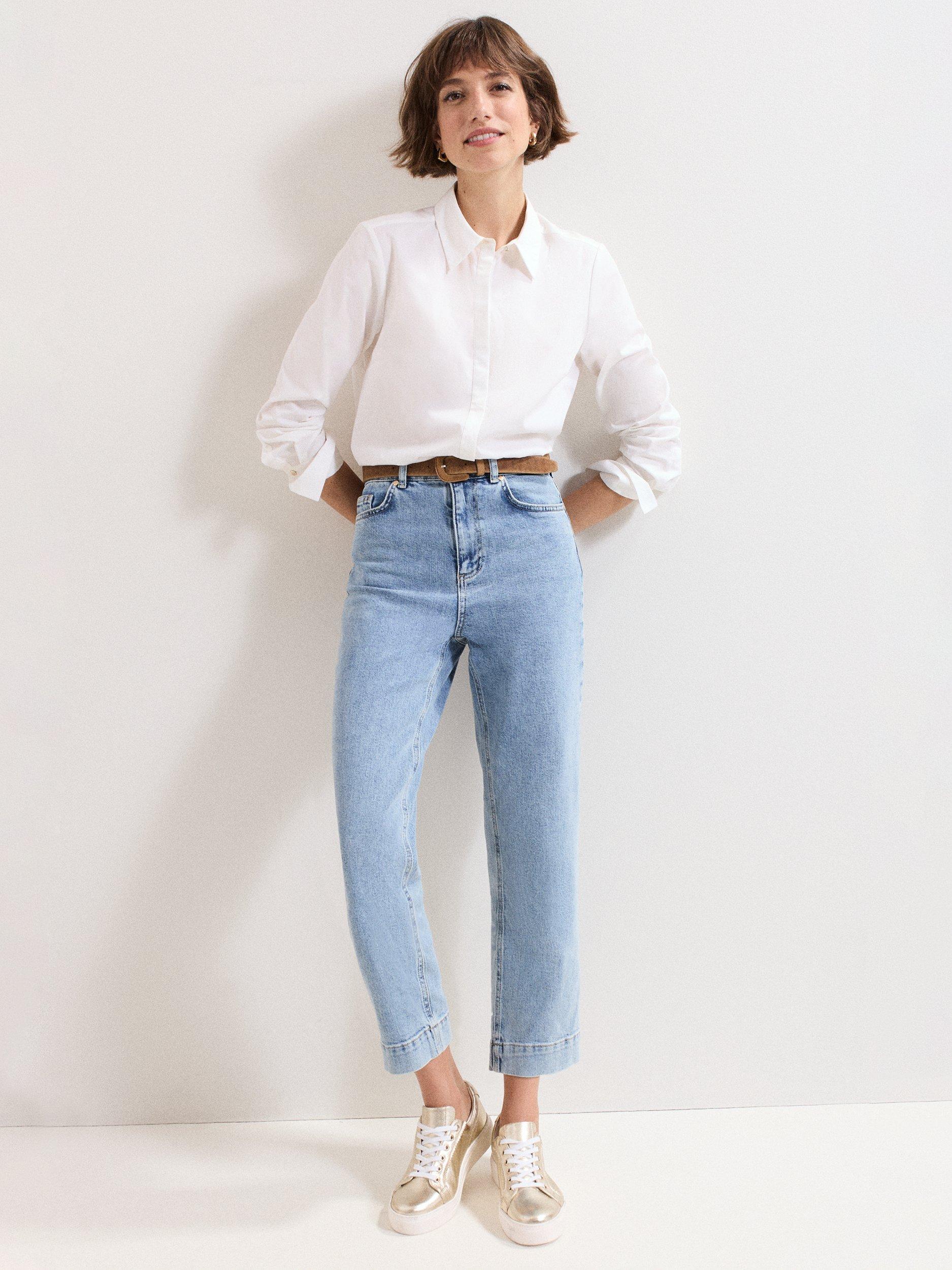 Product image 6 of 9, which shows Phase Eight Lace-Up Metallic Leather Trainers, Gold, 3