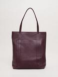 Phase Eight Leather Tote Bag, Dark Red