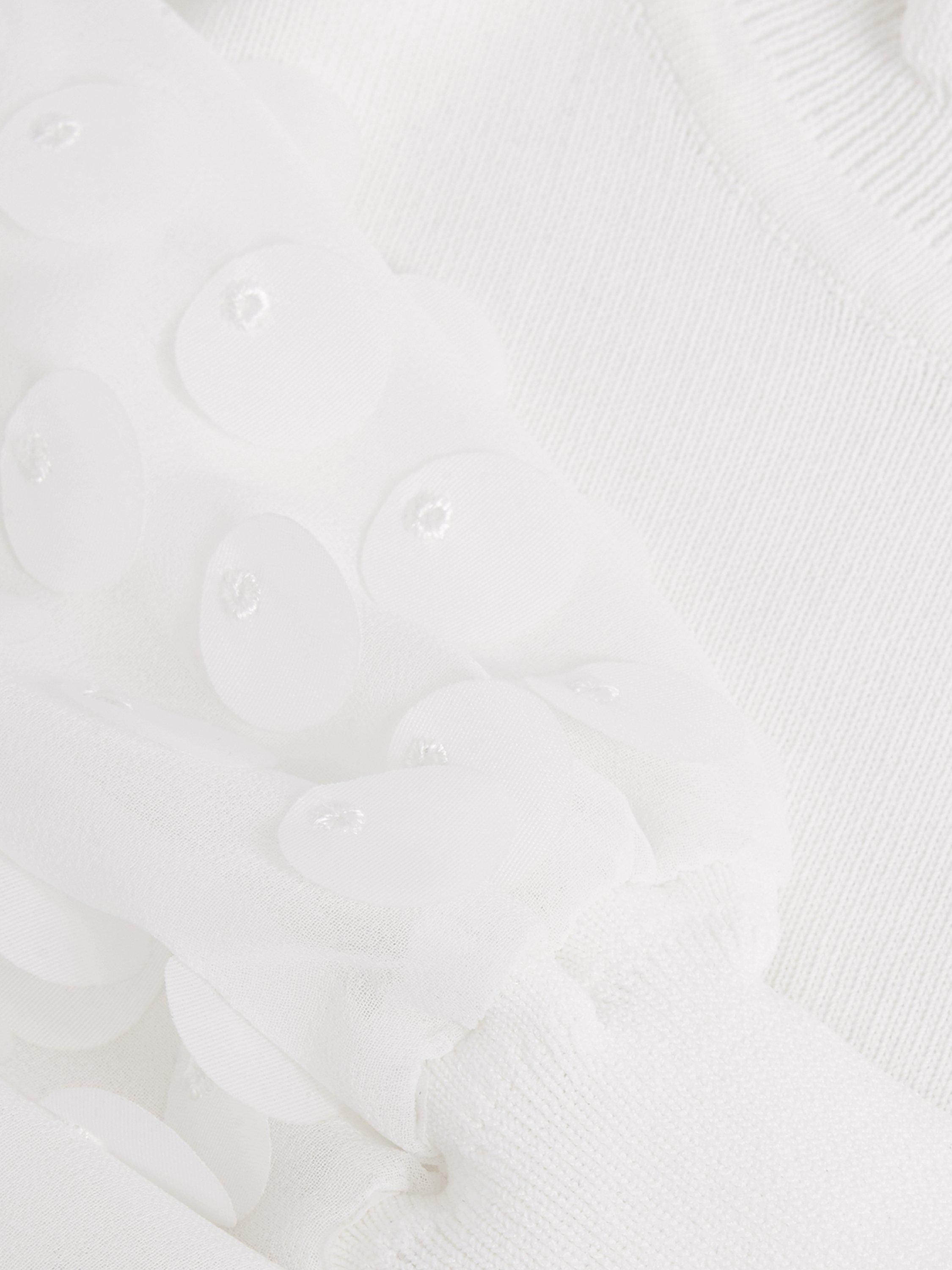 Product image 6 of 7, which shows Phase Eight Shelly Crew Neck Polka Dot Fine Knit Jumper, Ivory, XS