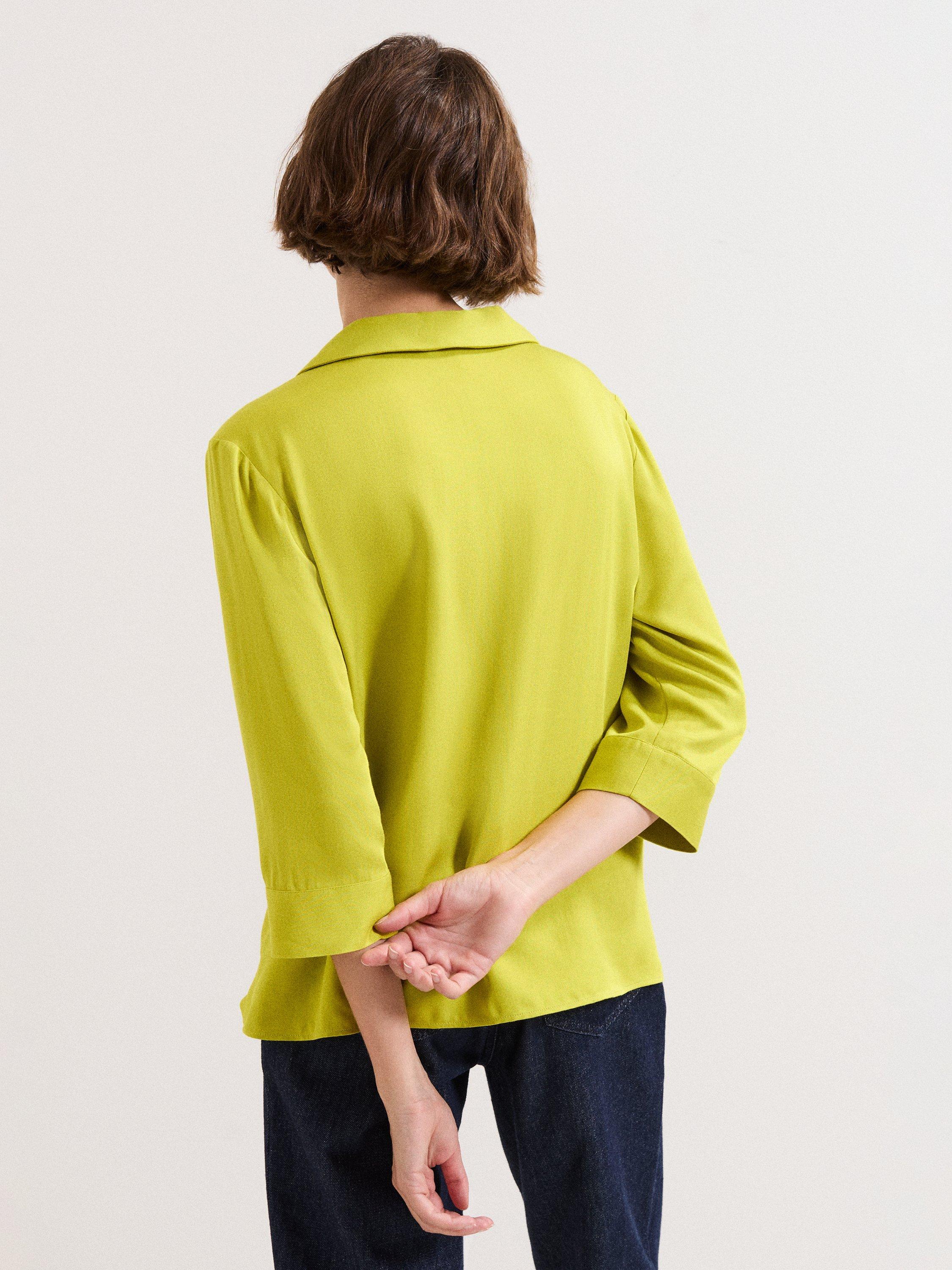 Product image 2 of 7, which shows Phase Eight Clary Twist Front Shirt, Green, 8