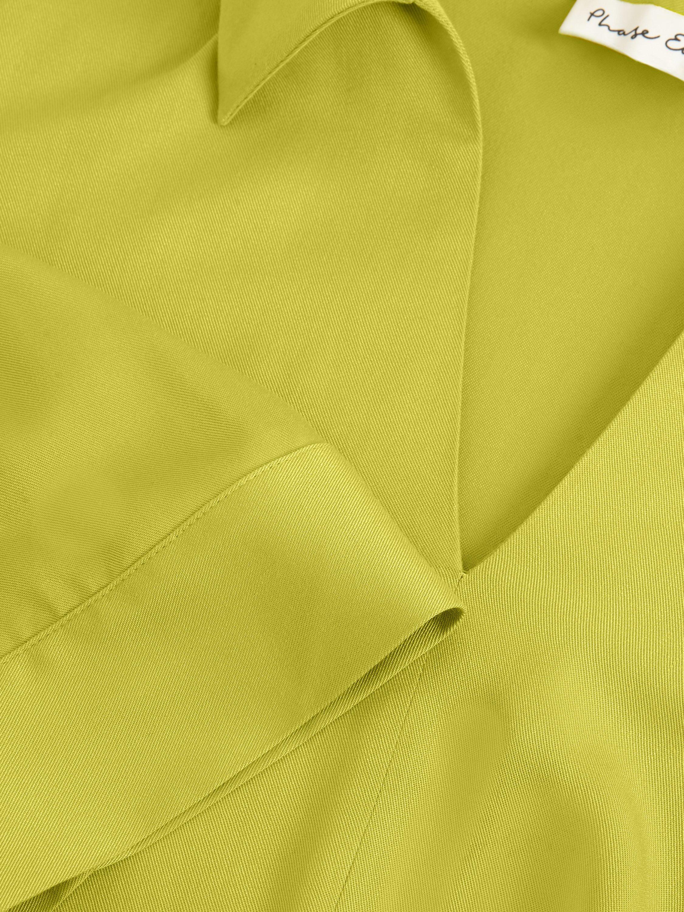 Product image 6 of 7, which shows Phase Eight Clary Twist Front Shirt, Green, 8