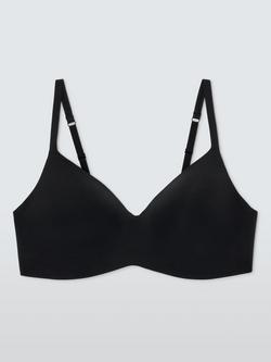 John Lewis Morgan Non Wired T-Shirt Bra, Jet Black - view 2, Jet Black