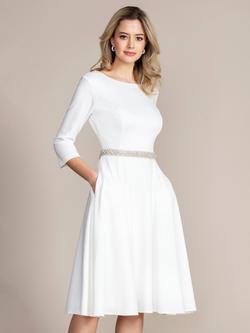 Alie Street Georgia Ponte Jersey Dress, Ivory - view 2, Ivory