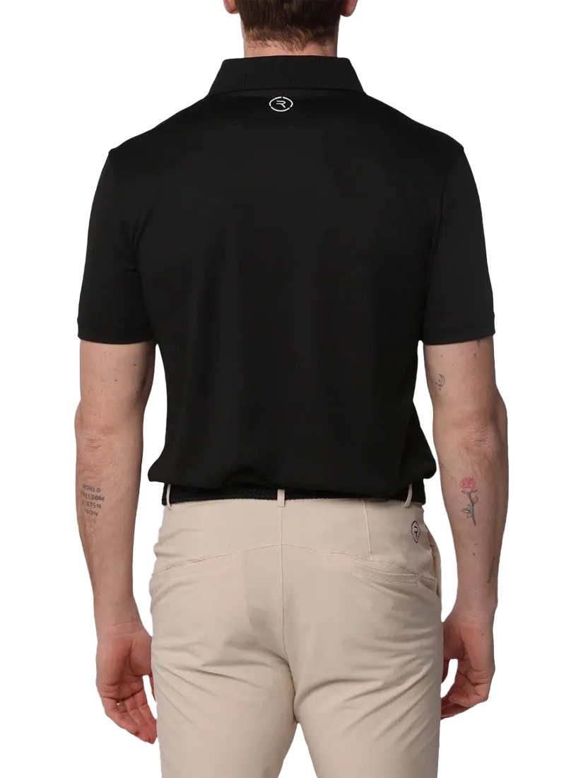 Product image 2 of 6, which shows REFLO Bohai Short Sleeve Polo Shirt, Black, XS
