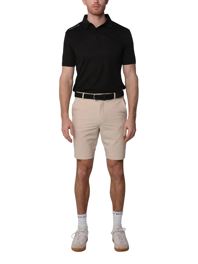 Product image 3 of 6, which shows REFLO Bohai Short Sleeve Polo Shirt, Black, XS