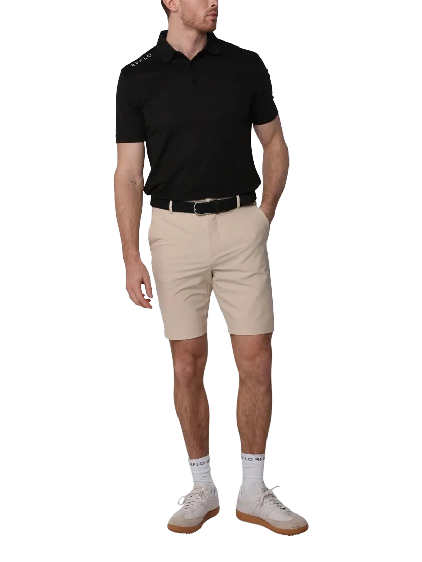 Product image 6 of 6, which shows REFLO Bohai Short Sleeve Polo Shirt, Black, XS