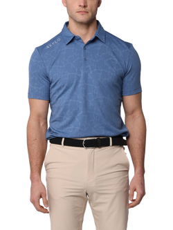REFLO Yamuna Short Sleeve Polo Shirt, Coronet Blue, Coronet Blue