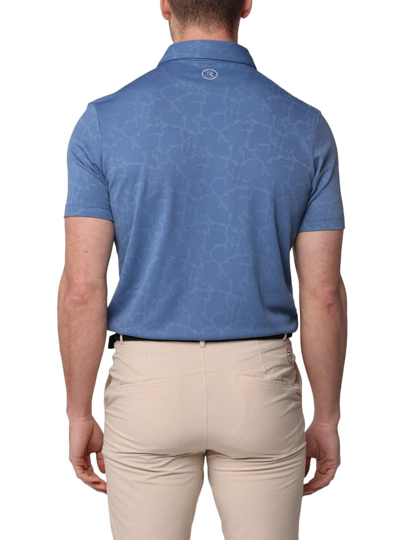 Product image 2 of 6, which shows REFLO Yamuna Short Sleeve Polo Shirt, Coronet Blue, XXXL