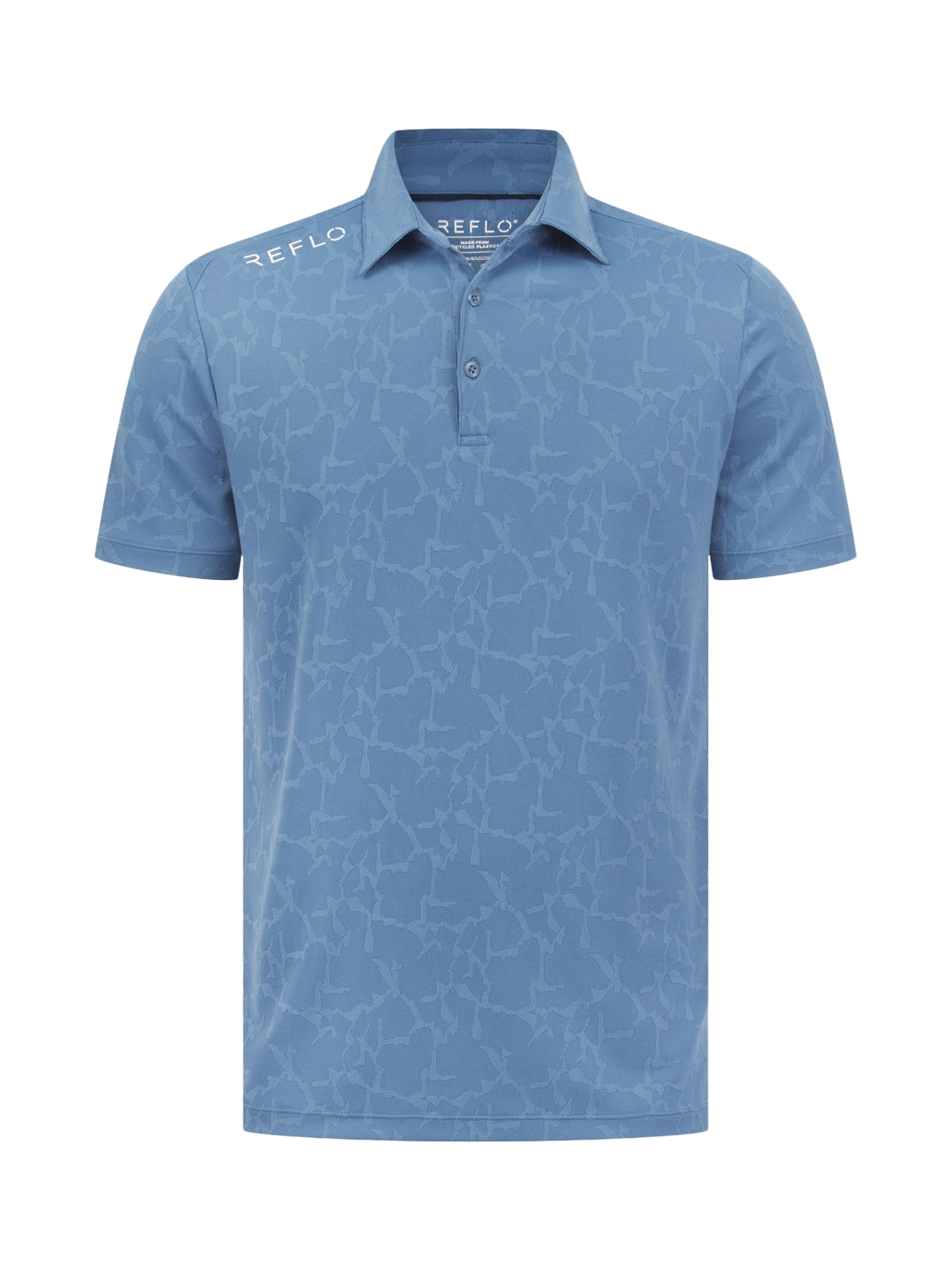 Product image 4 of 6, which shows REFLO Yamuna Short Sleeve Polo Shirt, Coronet Blue, XXXL