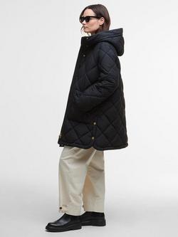 Barbour Kailyn Puffer Jacket, Blck/Classic Trtn - view 2, Blck/Classic Trtn