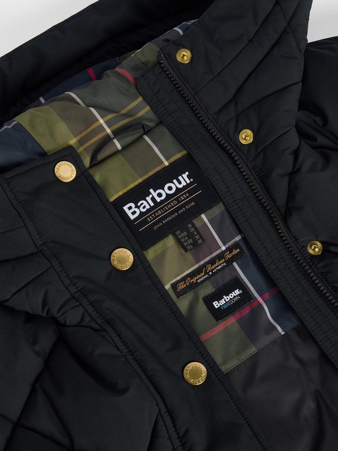 Product image 5 of 6, which shows Barbour Kailyn Puffer Jacket, Blck/Classic Trtn, 6