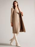 Ted Baker Rose Tailored Wool Wrap Overcoat, Light Camel