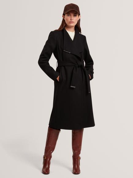 Ted Baker Rose Tailored Wool Wrap Overcoat - view 2, Black