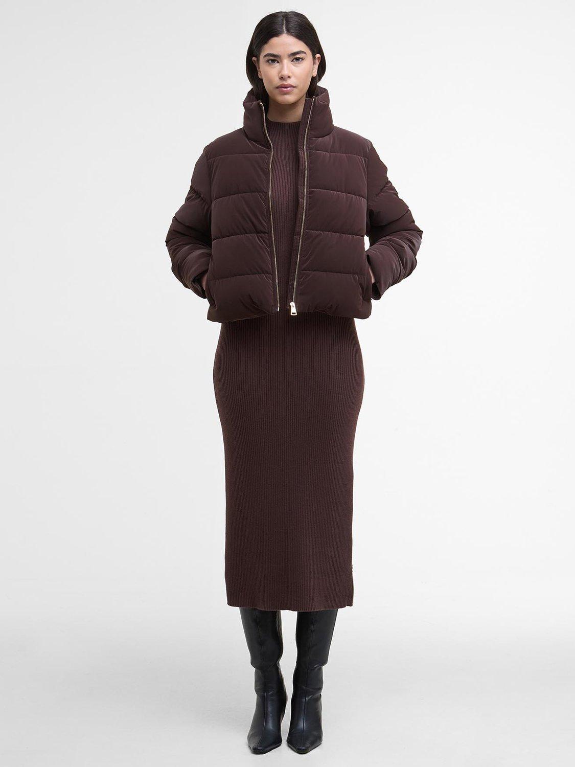 Product image 2 of 7, which shows Barbour International Hudson Puffer Jacket, Red Velvet, 18