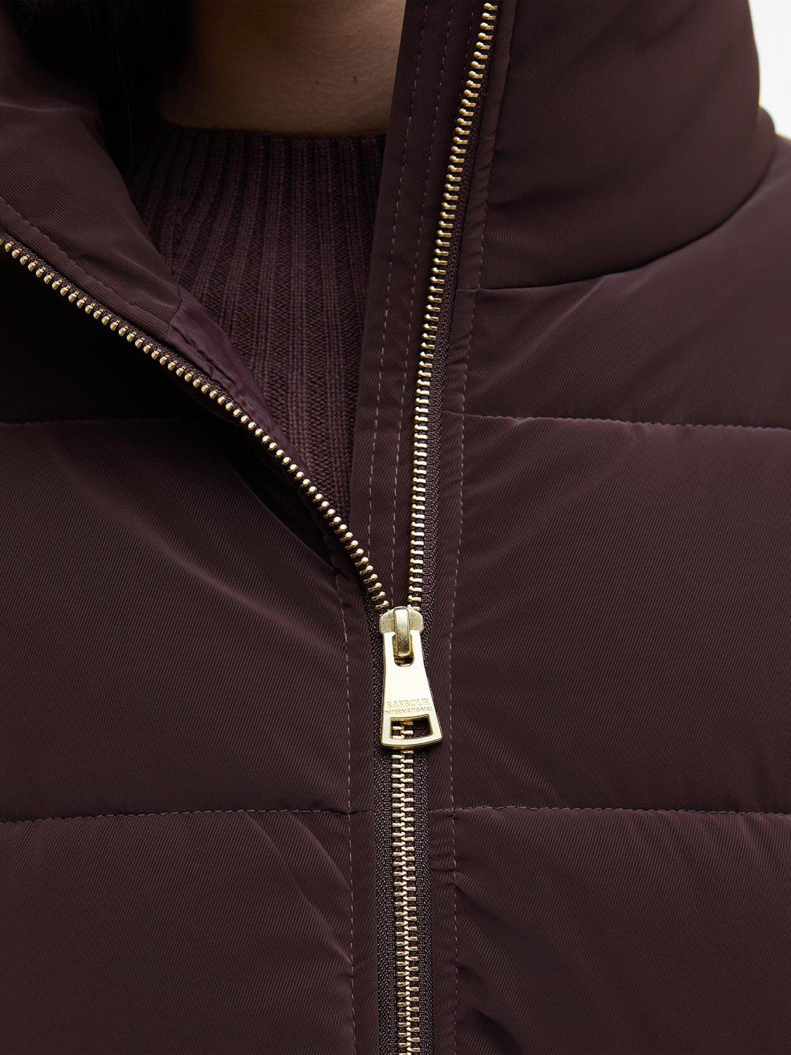Product image 5 of 7, which shows Barbour International Hudson Puffer Jacket, Red Velvet, 18