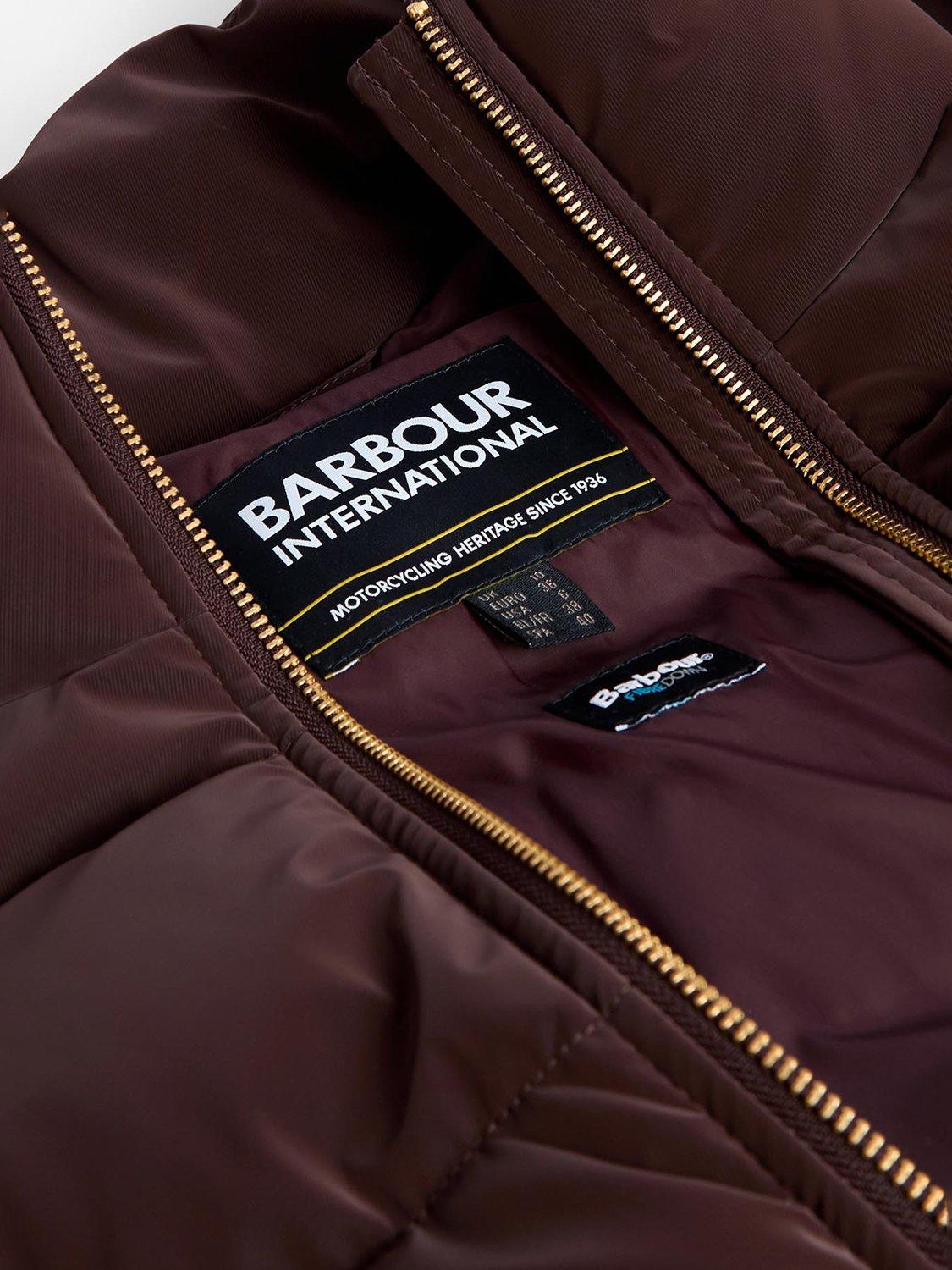 Product image 6 of 7, which shows Barbour International Hudson Puffer Jacket, Red Velvet, 18