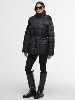 Barbour Lisbon Puffer Jacket, Black - view 2, Black