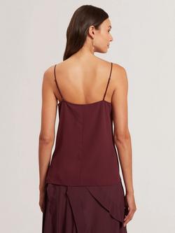 Ted Baker Chiffon Trim Cami Top - view 2, Red