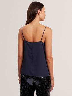 Ted Baker Chiffon Trim Cami Top - view 2, Navy
