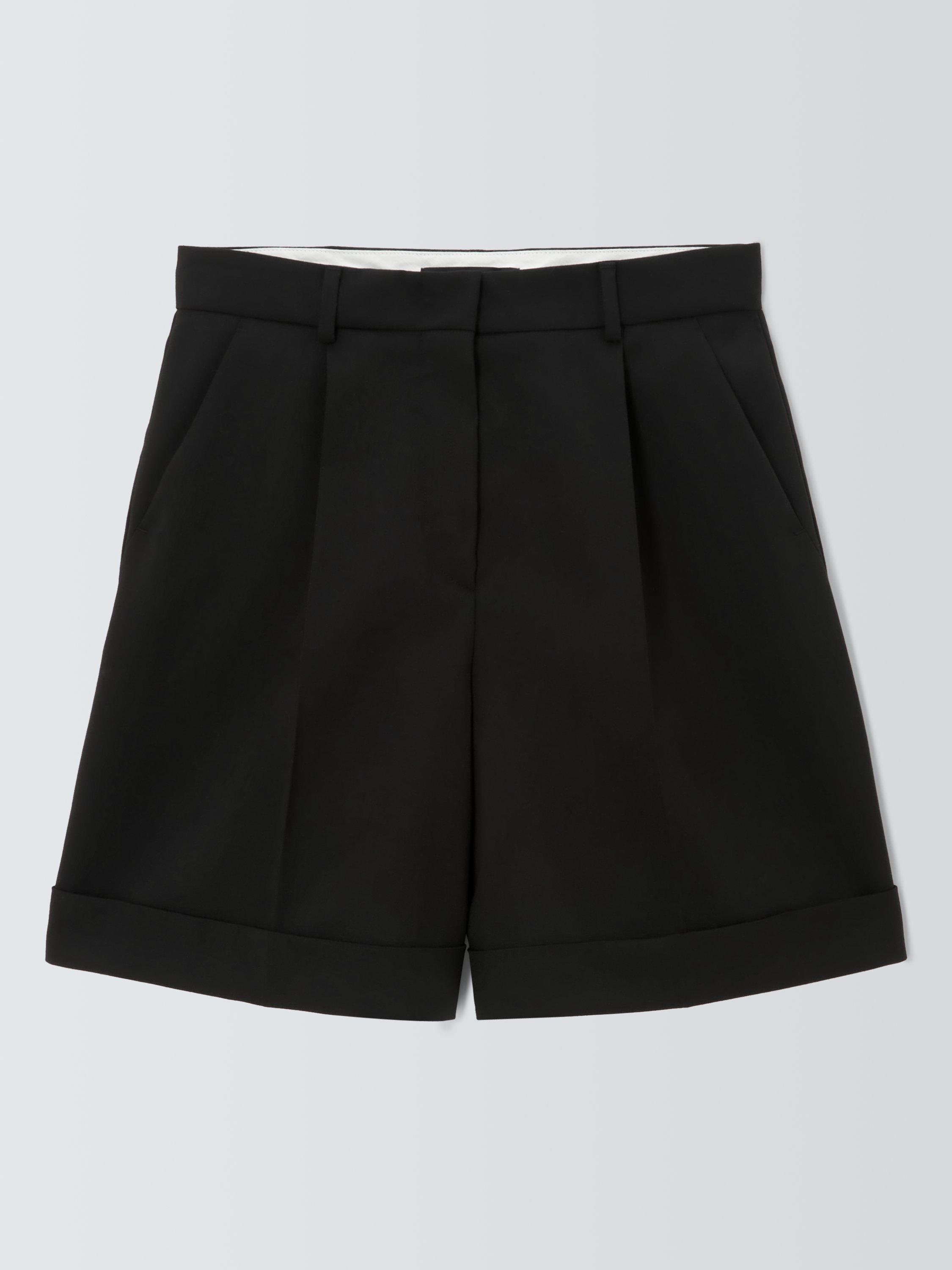 Product image 4 of 6, which shows Weekend MaxMara Bussola Tailored Wool Shorts, Black, 6