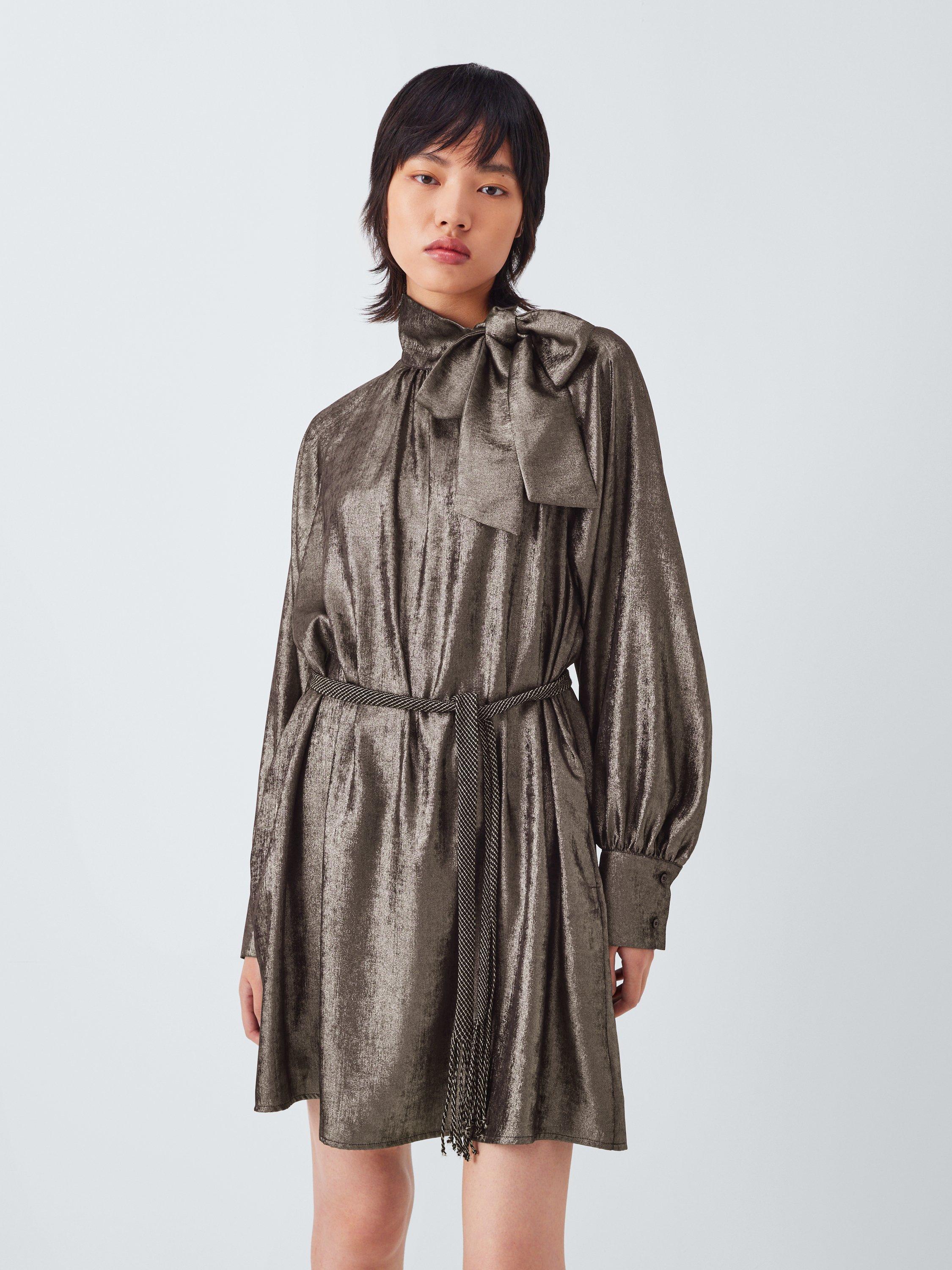 Product image 1 of 6, which shows Weekend MaxMara Bunny Mini Evening Dress, Platinum, 6