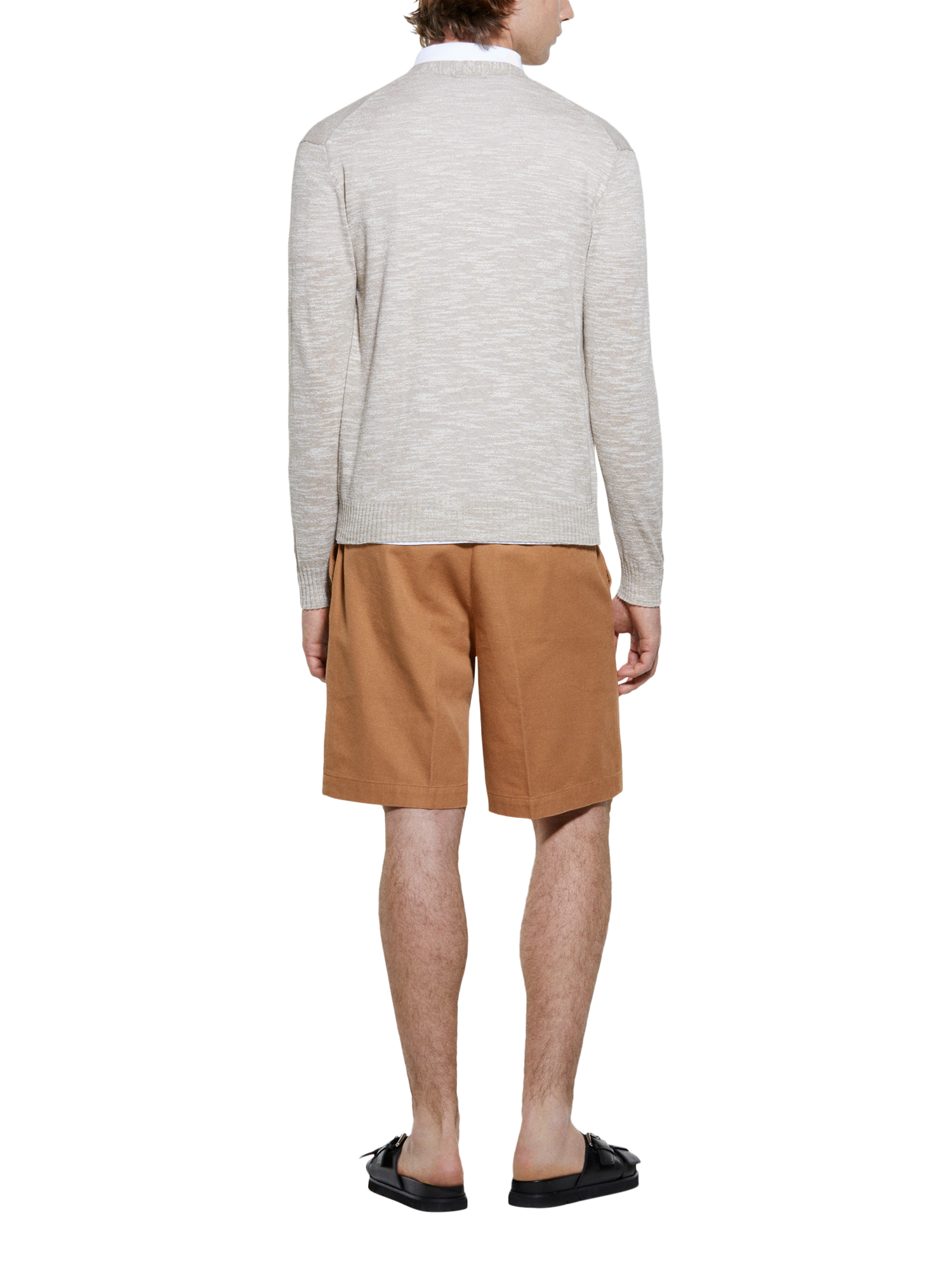 Product image 2 of 5, which shows SISLEY Button Down Cotton Blend Cardigan, Beige, S