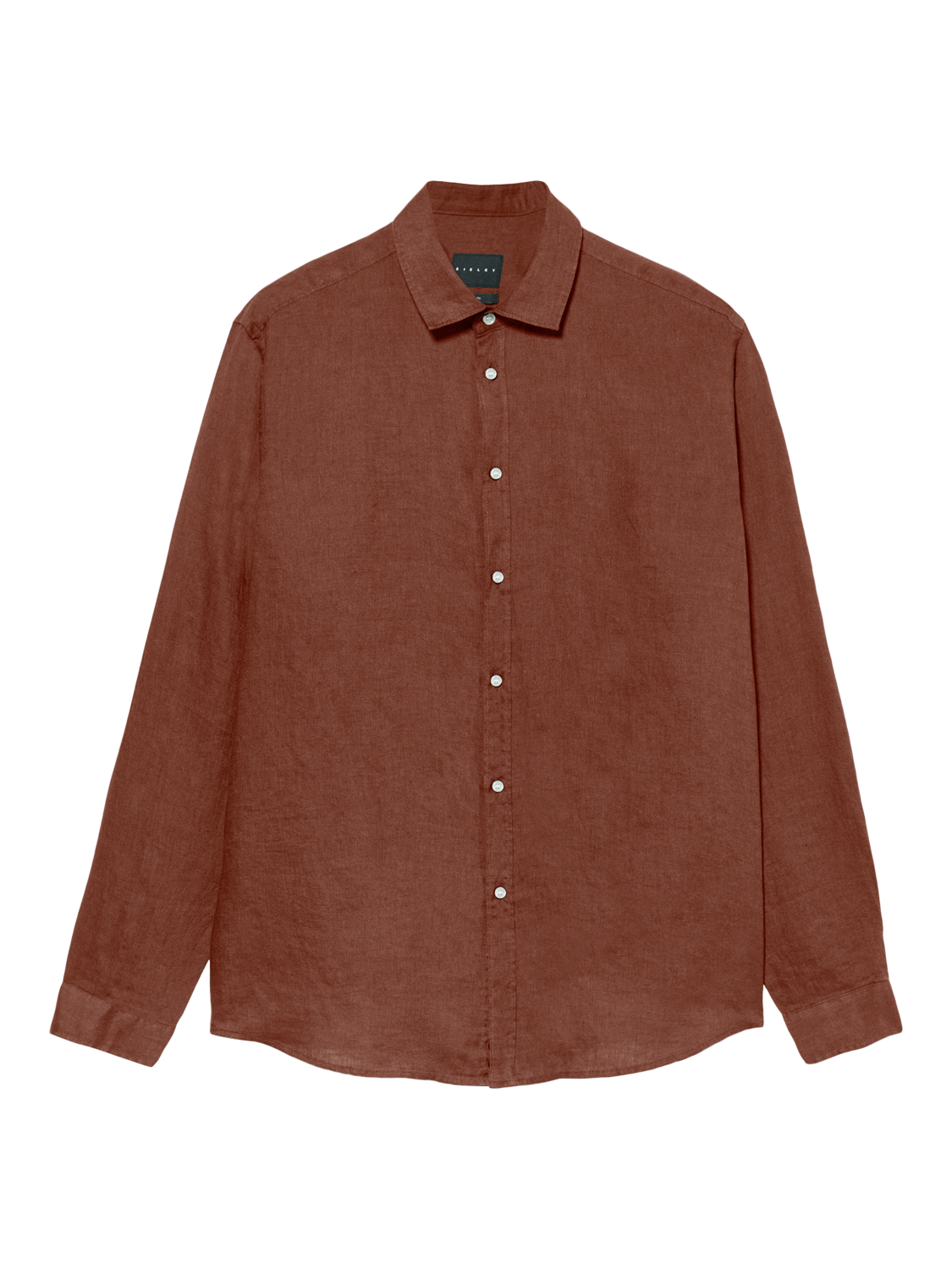 Product image 5 of 5, which shows SISLEY Regular Fit Linen Long Sleeve Shirt, Brown, S