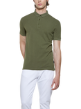 SISLEY Cotton Pique Polo Shirt, Green