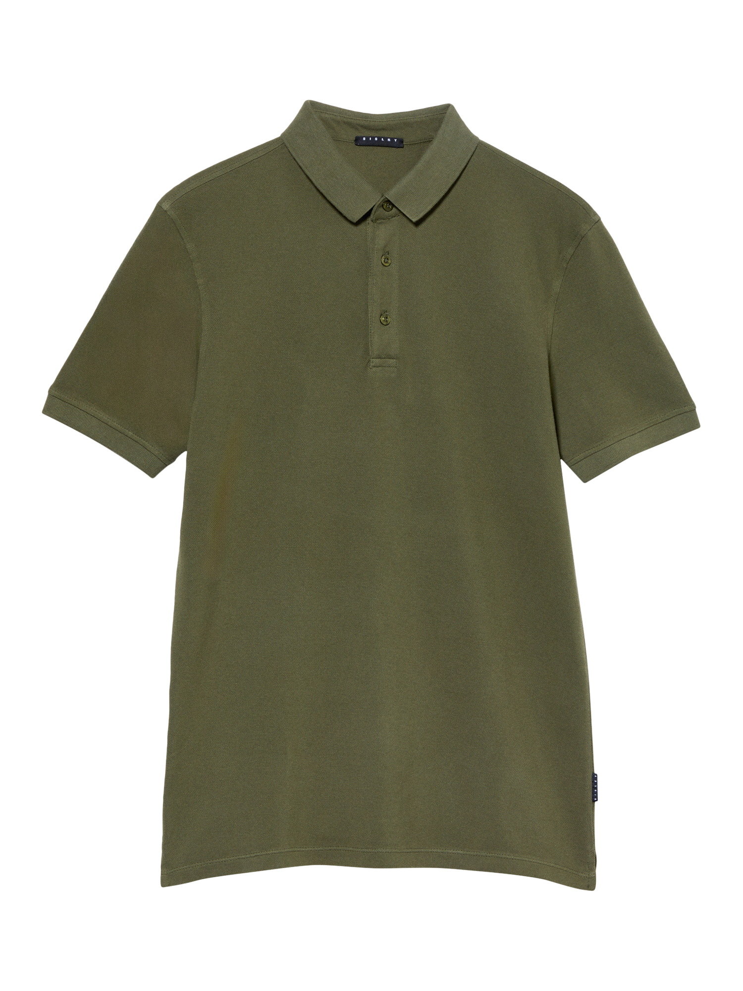 Product image 5 of 5, which shows SISLEY Cotton Pique Polo Shirt, Green, S