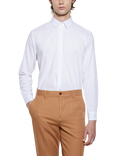 SISLEY Linen Blend Regular Fit Shirt, White