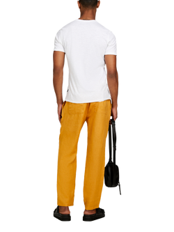 SISLEY Slim Fit Cotton Short Sleeve V-Neck T-Shirt, White - view 2, White