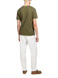 SISLEY Slim Fit Cotton Short Sleeve V-Neck T-Shirt, Green