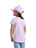 Lindex Kids' Cotton Short Sleeved Sequin Unicorn T-Shirt, Light Lilac