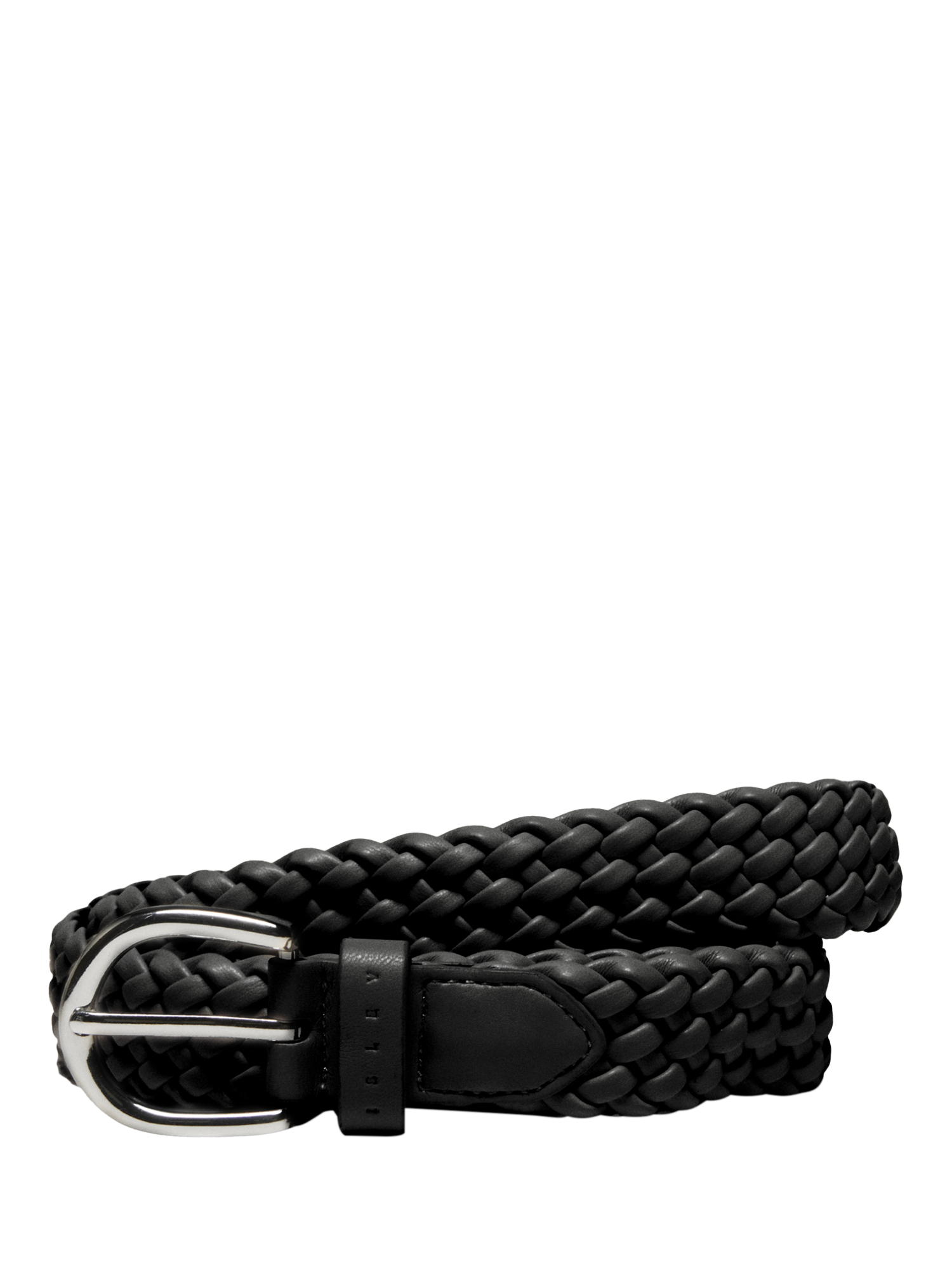 Product image 1 of 2, which shows SISLEY Braided Textured Belt, Black, XS