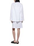 SISLEY High Waist Tailored Linen Bermuda Shorts