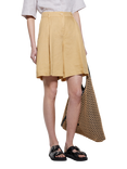 SISLEY High Waist Tailored Linen Bermuda Shorts