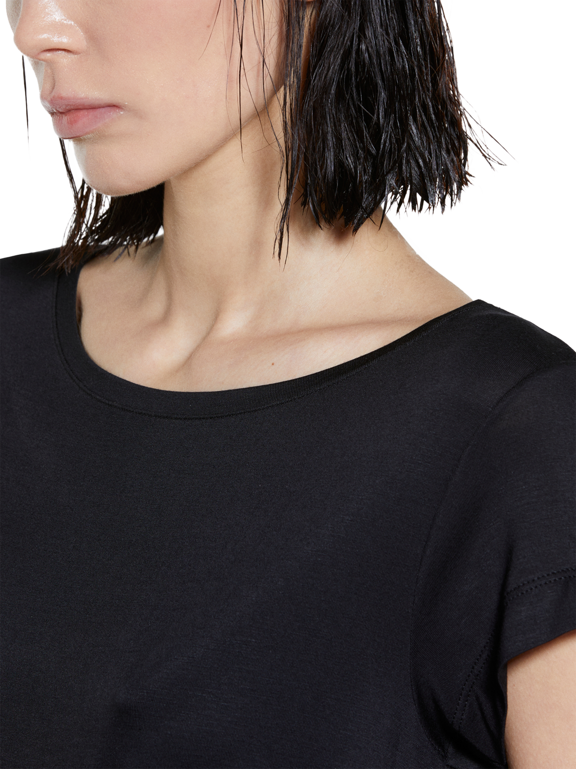 Product image 4 of 5, which shows SISLEY Short Sleeve Crew Neck T-shirt, Black, XS