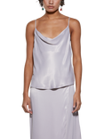 SISLEY Sleeveless Cowl Neck Satin Cami Top