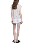 SISLEY Tie Waist Short Sleeve Crew Neck T-Shirt