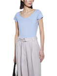 SISLEY Regular Fit Short Sleeve V-Neck T-Shirt