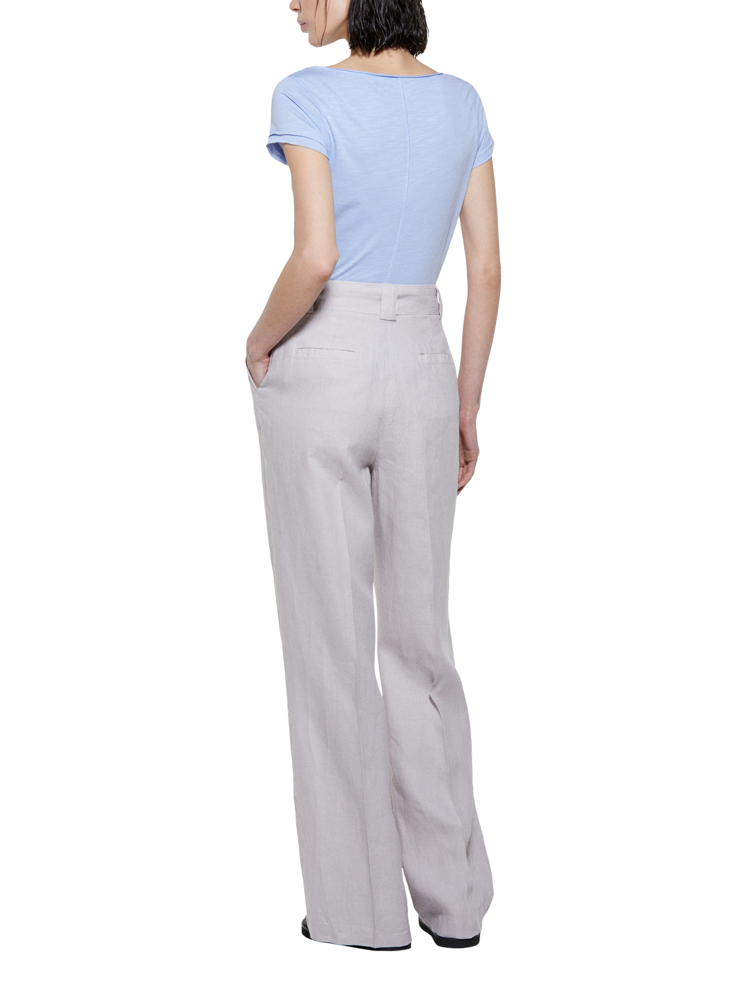 Product image 2 of 5, which shows SISLEY Regular Fit Short Sleeve V-Neck T-Shirt, Blue, XS