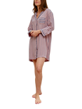 Pretty You London Stripe Boyfriend Nightshirt, Pink/Grey
