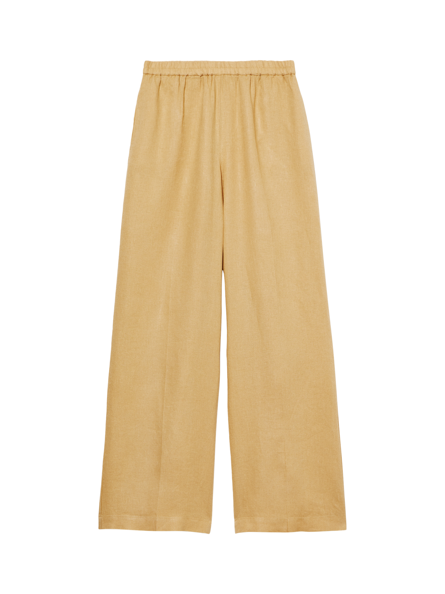 Product image 5 of 5, which shows SISLEY Flared Pure Linen Trousers, Mid Yellow, 8