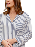 Pretty You London Stripe Boyfriend Nightshirt, Grey/Ecru