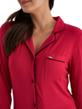 Pretty You London Contrast Trim Bamboo Rich Nightshirt, Scarlet