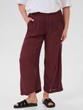 KAFFE Dacia Amber Wide Leg Trousers, Mid Red