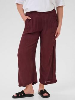 KAFFE Dacia Amber Wide Leg Trousers, Mid Red, Mid Red